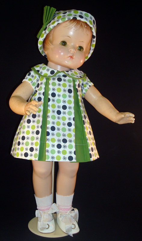 Green Pleat Patsy Doll Dress