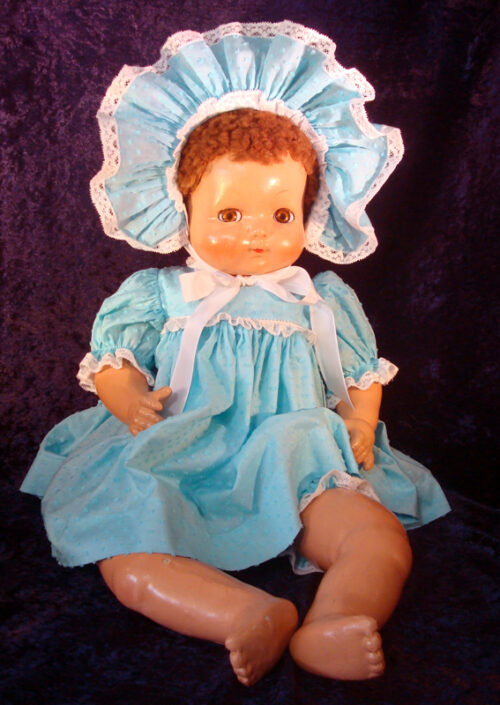 Baby Doll Dress Aqua Dotted
