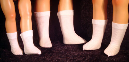 Ribbed Rayon Doll Socks