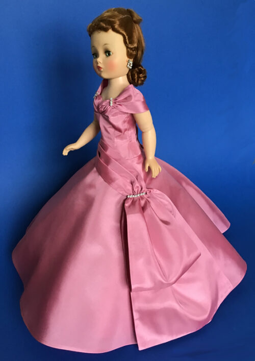 CissyDoll Rhinestone SideDrape RoseGown