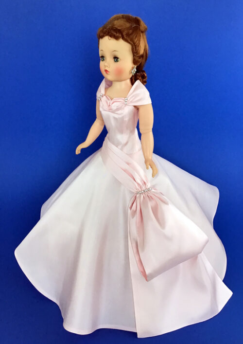 CissyDoll Rhinestone SideDrape PinkGown